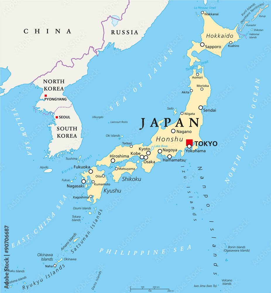 Japan Map In English 