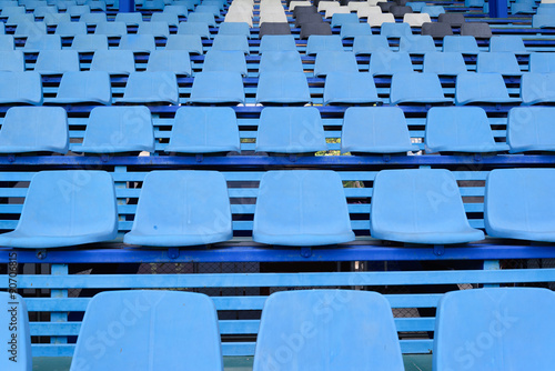 Stadium and blue  seats
