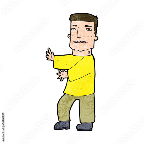 cartoon man gesturing