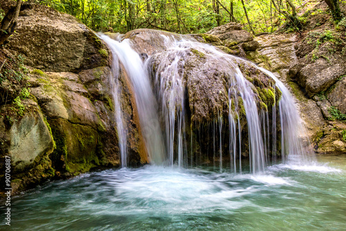 Fototapeta Naklejka Na Ścianę i Meble -  Crimea beautiful falls Dzhur-dzhur