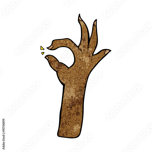 cartoon most excellent hand gesture