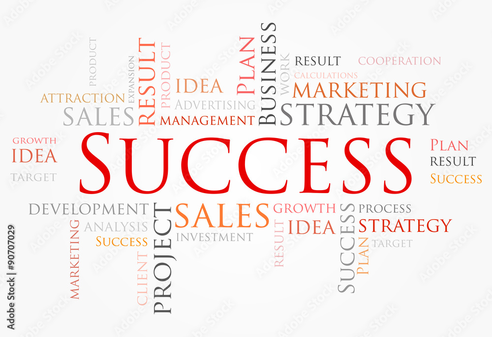 Fototapeta premium Success words concept, Business and Marketing concept