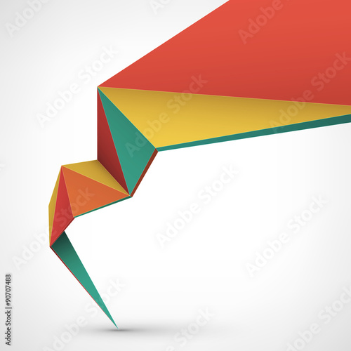Abstract vector illustration, low poly style.