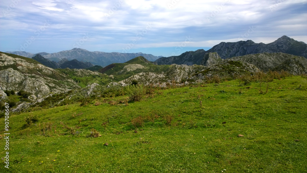 Landscape in Picos de Europa National Park in Asturias, Spain