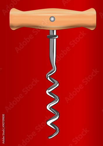 Wooden Handled Corkscrew