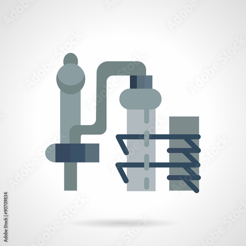 Flat color vector icon for distillery factory