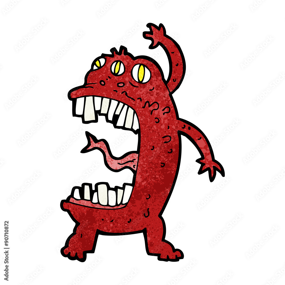 Obraz premium cartoon crazy monster