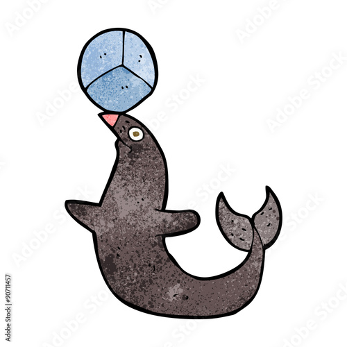 cartoon performing seal