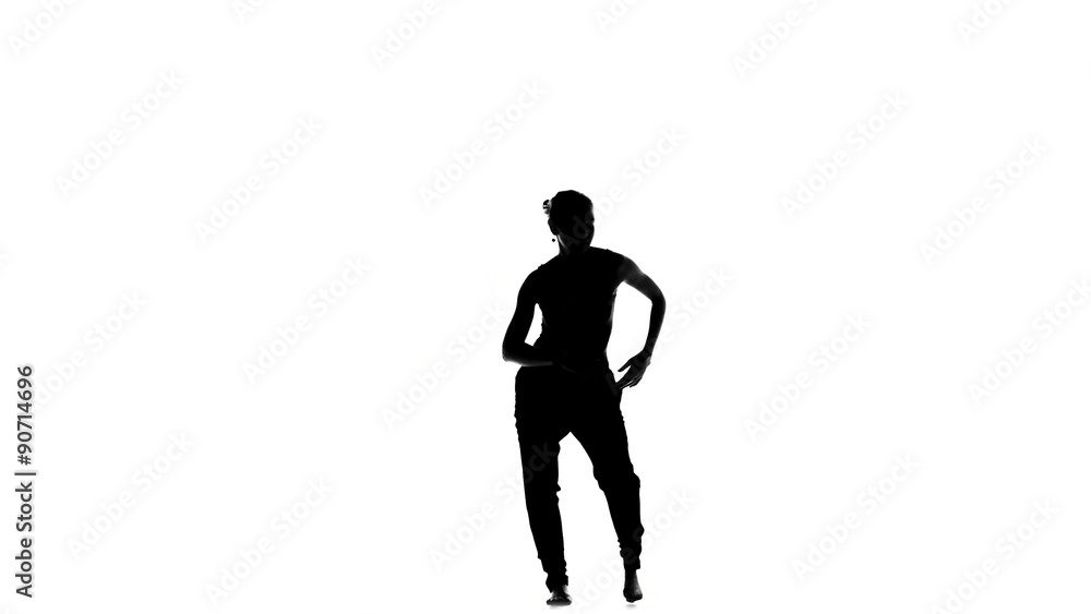 Slim professional dancer girl performs social latino dance, on Slim professional dancer girl performs social latino dance, on