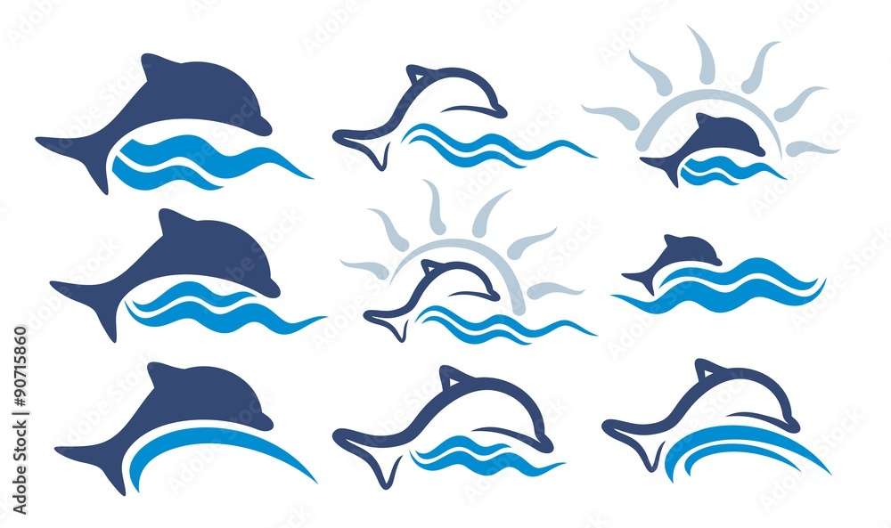 Obraz premium Logos dolphin.