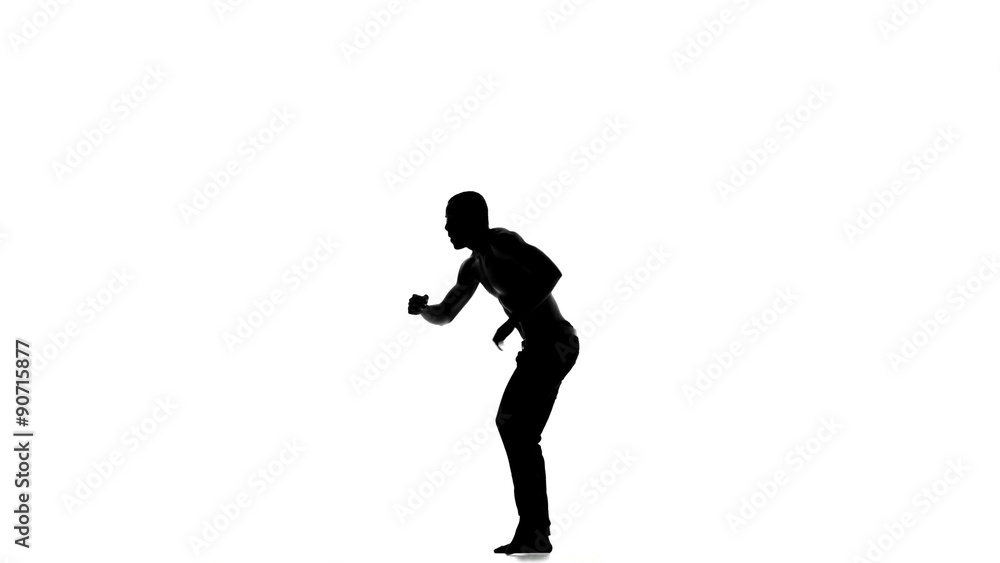 Afro american man with naked torso starting dancing social Afro american man with naked torso starting dancing social