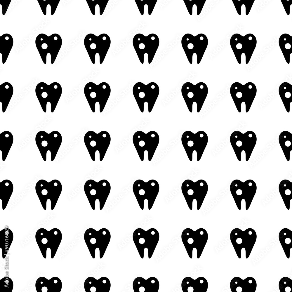 Tooth seamless pattern. Vector Tooth seamless pattern. Vector