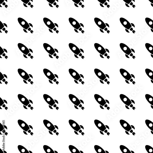 Rocket seamless pattern. Vector © newb1