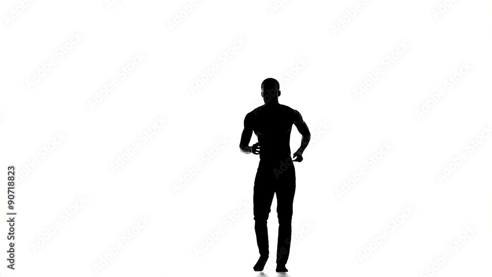 Happy afro american man dancer dancing barefoot latina dance on Happy afro american man dancer dancing barefoot latina dance on