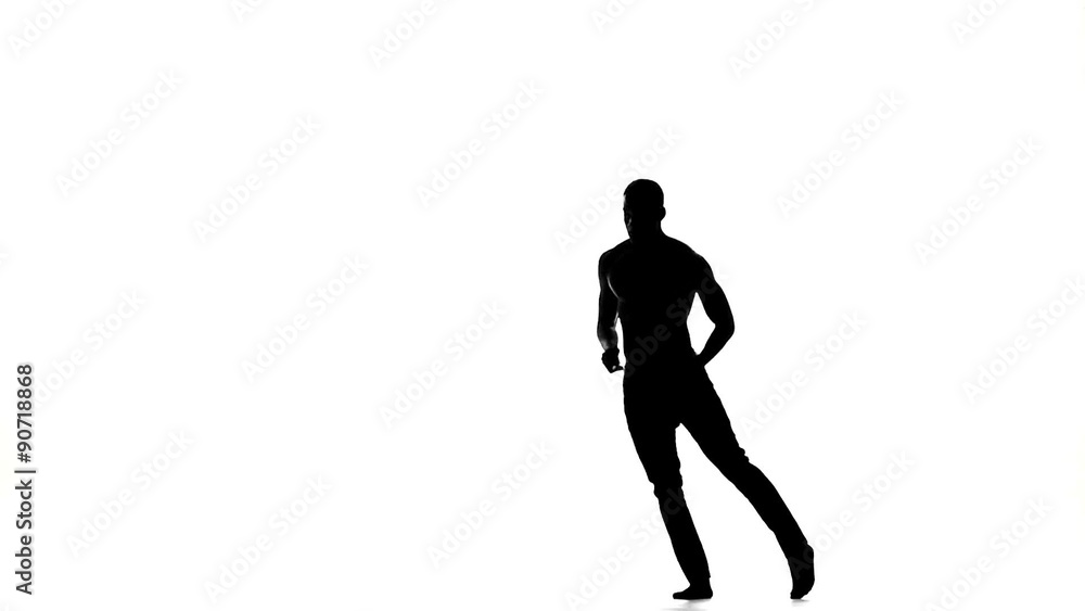 Afro american man dancer with naked torso dancing latina dance Afro american man dancer with naked torso dancing latina dance