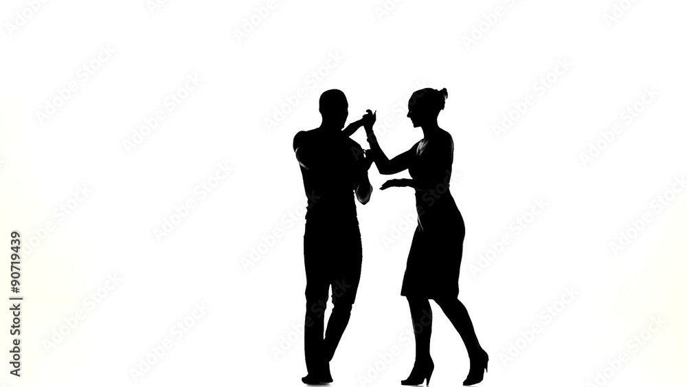 Attractive social latino dancers, european girl and afro Attractive social latino dancers, european girl and afro