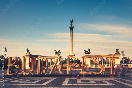Heroes' Square - Hosok Tere whit Budapest photo