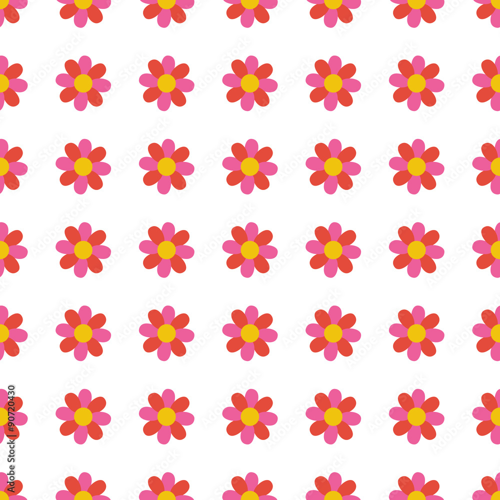 Flower seamless pattern. Vector