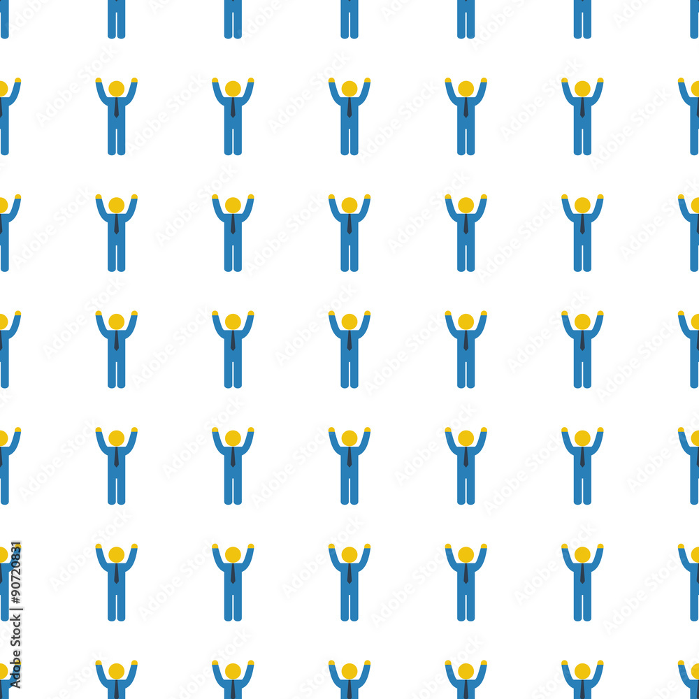 Businessman seamless pattern. Vector