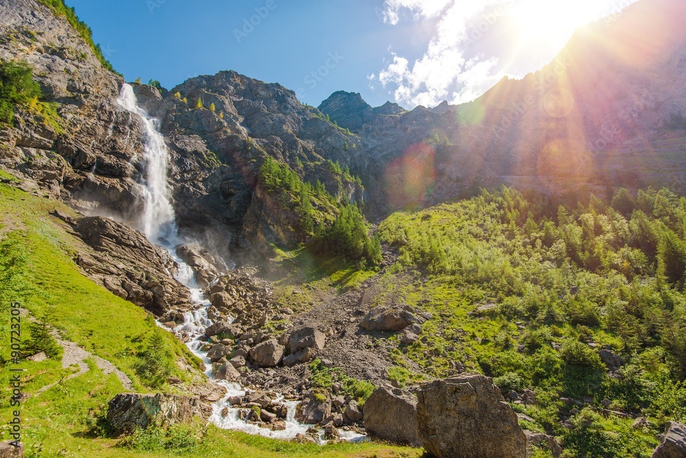 Fototapeta premium Adelboden Waterfalls Scenery