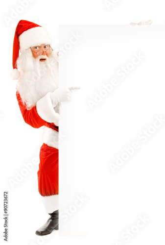 Santa Claus Holding a Advertising Space