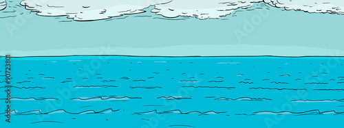 Ocean Surface with Clouds