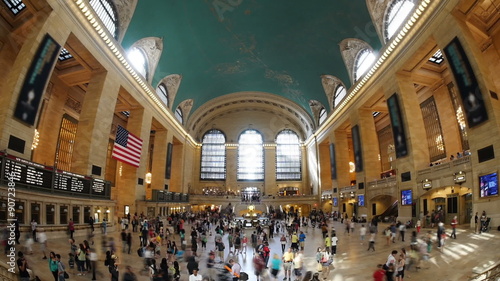 Grand Central Station Time Lapse Fisheye