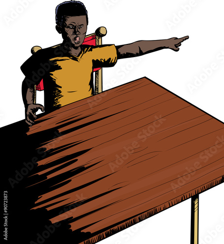 Upset Teen Pointing