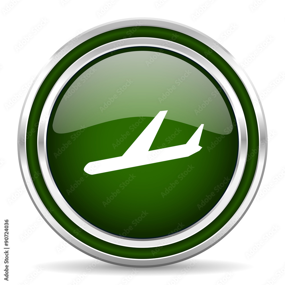 arrivals green glossy web icon arrivals green glossy web icon