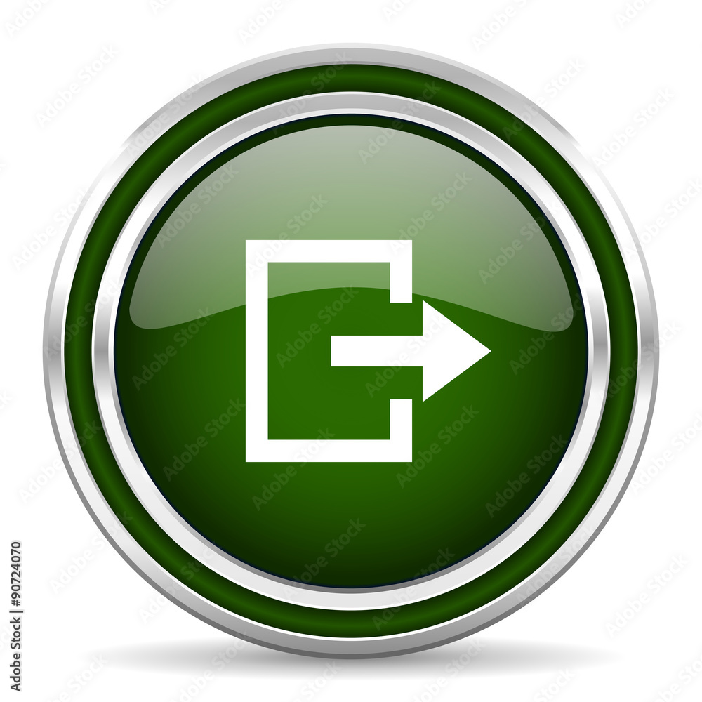 exit green glossy web icon exit green glossy web icon