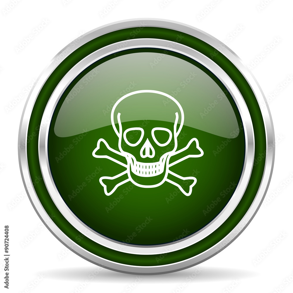 skull green glossy web icon skull green glossy web icon