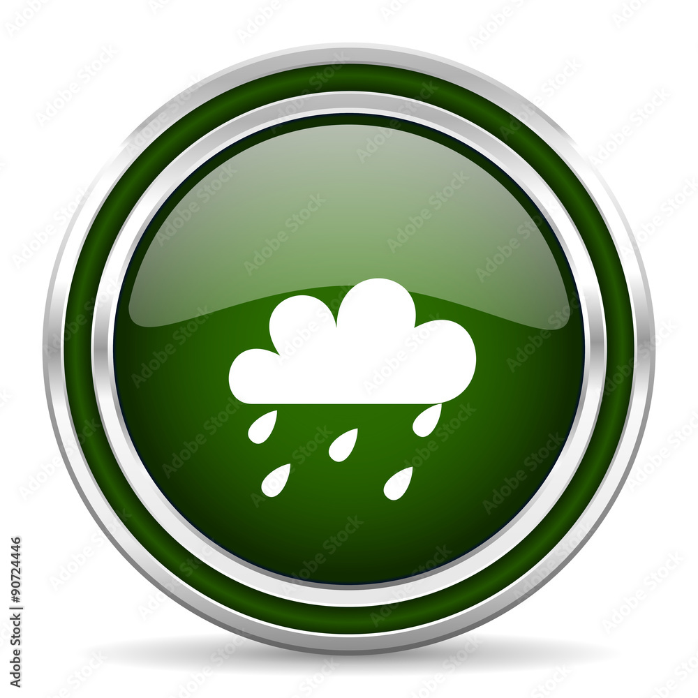 rain green glossy web icon rain green glossy web icon