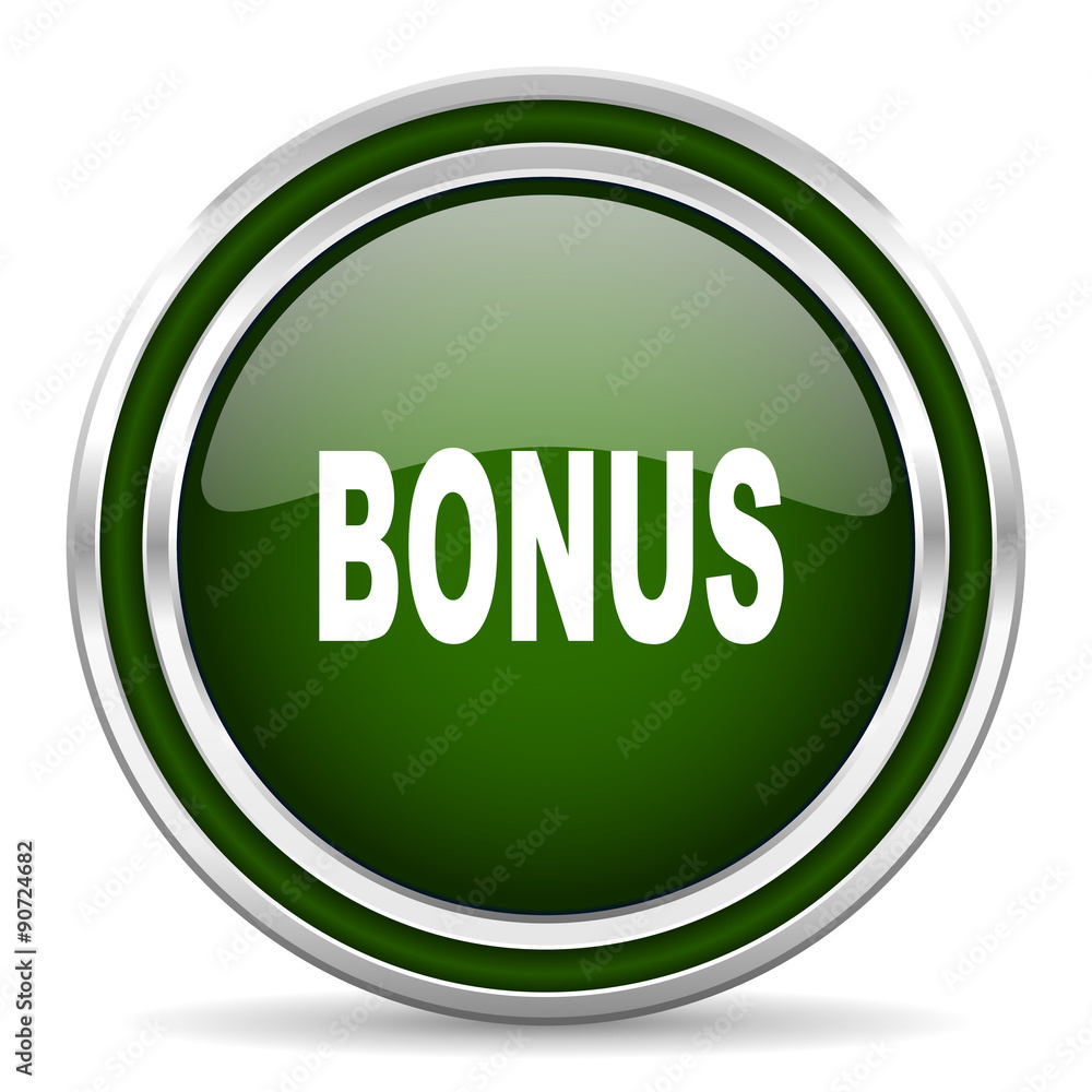 bonus green glossy web icon bonus green glossy web icon