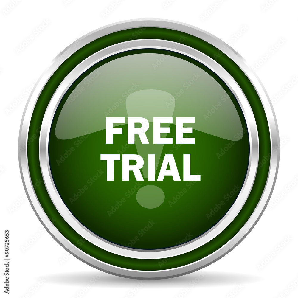 free trial green glossy web icon free trial green glossy web icon