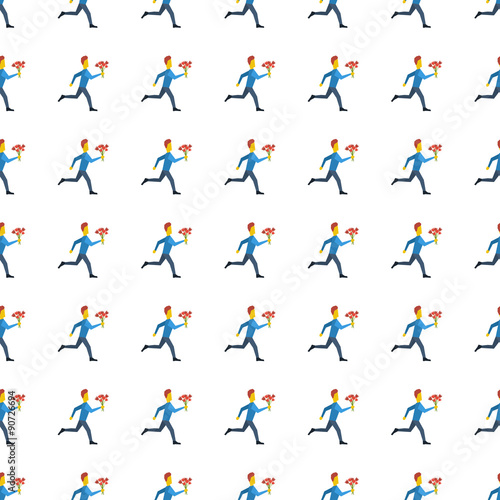hurrying to date seamless pattern. Vector