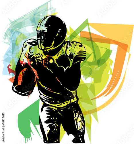 American football player illustration