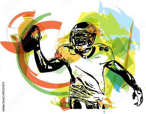 American football player illustration