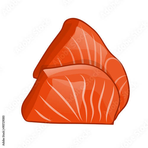 Fish steak of salmon