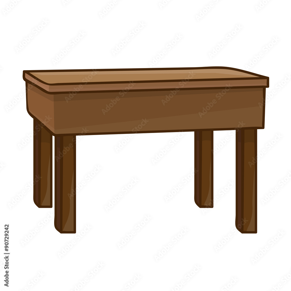 Wooden table isolated illustration Wooden table isolated illustration