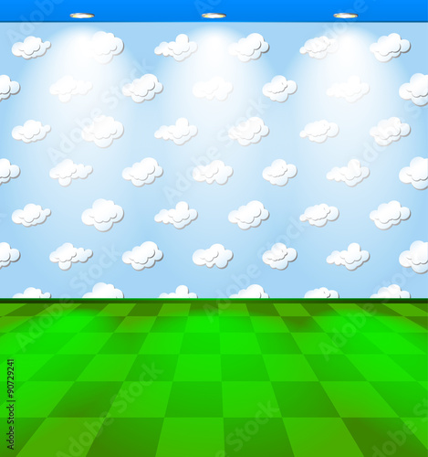 Eco room with clouds