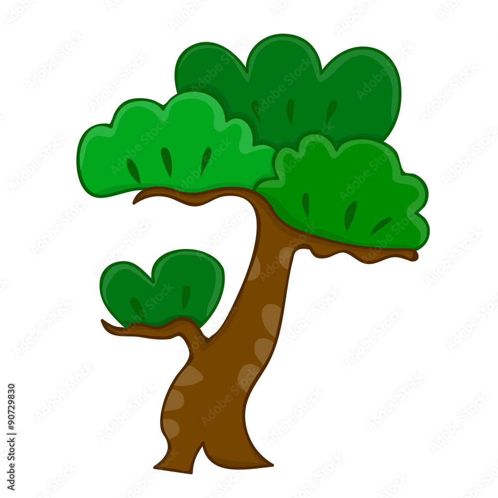 Obraz premium Bonsai tree isolated illustration