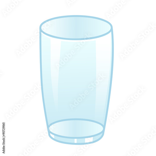 Empty glass isolated illustration