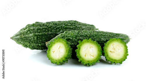 Bitter gourd isolated on the white background