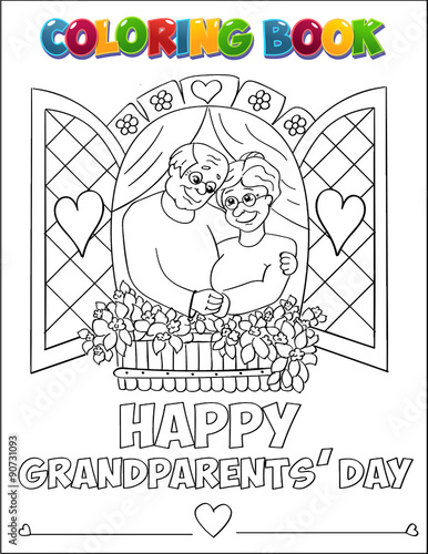 Coloring book Grandparents’ Day