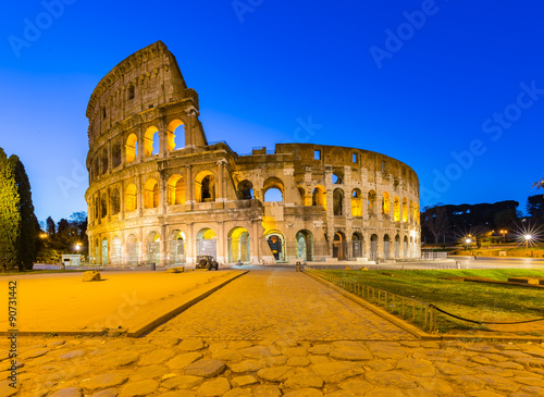 Twilight of Colosseum in Rome