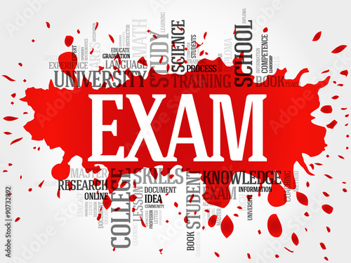 EXAM. Word education collage