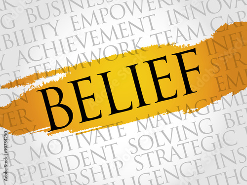 BELIEF word cloud, business concept