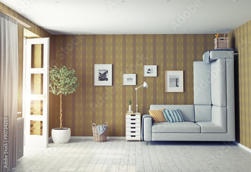  living room interior.3d concept