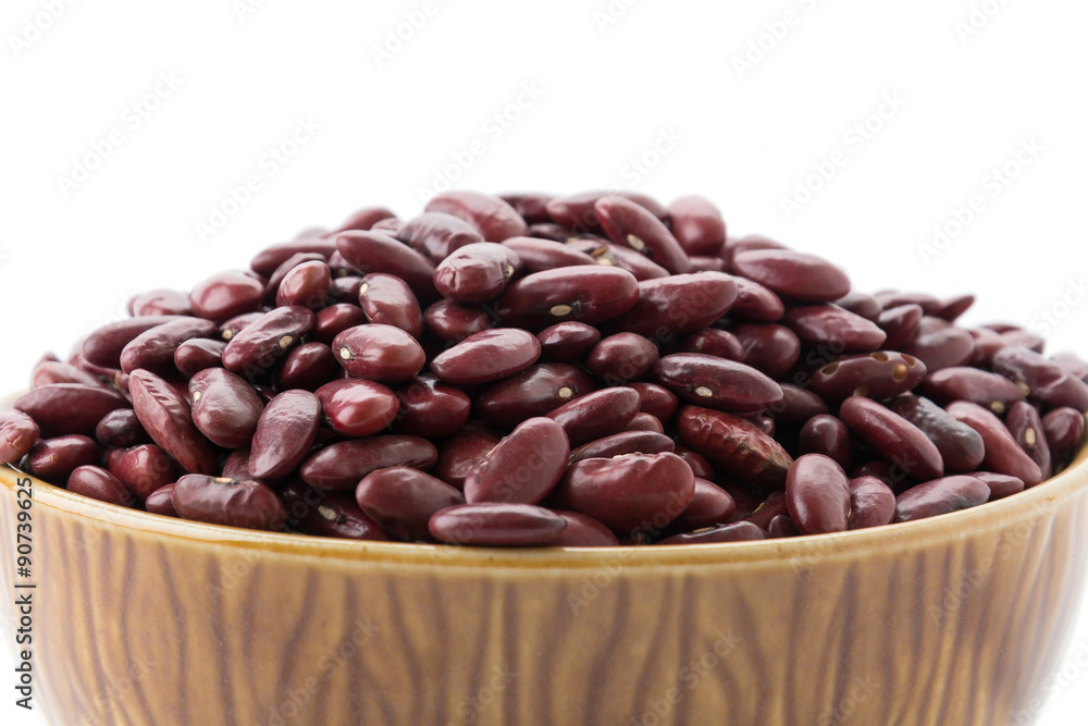red beans on white background red beans on white background