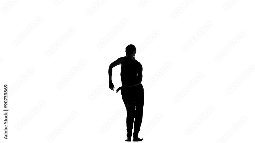 Afro american man dancer with naked torso starting dancing Afro american man dancer with naked torso starting dancing
